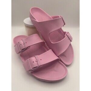 BIRKENSTOCK Women's ARIZONA EVA Foam Buckle Slide Sandal Fondant Pink Sz 39 L8